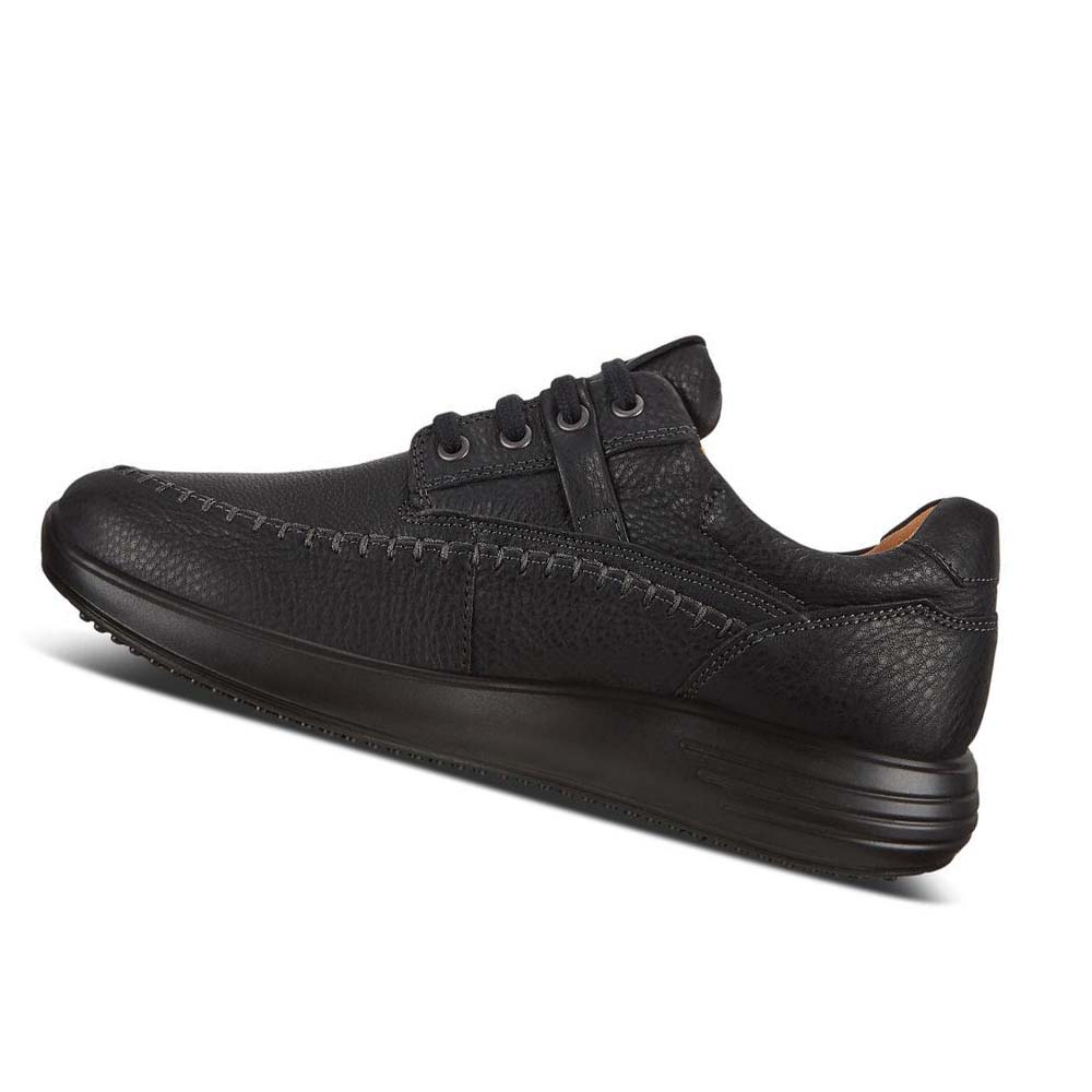 Men's Ecco Soft 7 Runner Seawalker Sneakers Black | USA 634EBC